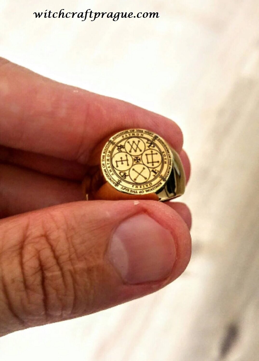 Witchcraft archangels amulet,protection spell ring Witchcraft archangels amulet,protection spell ring, Material: Gold plated