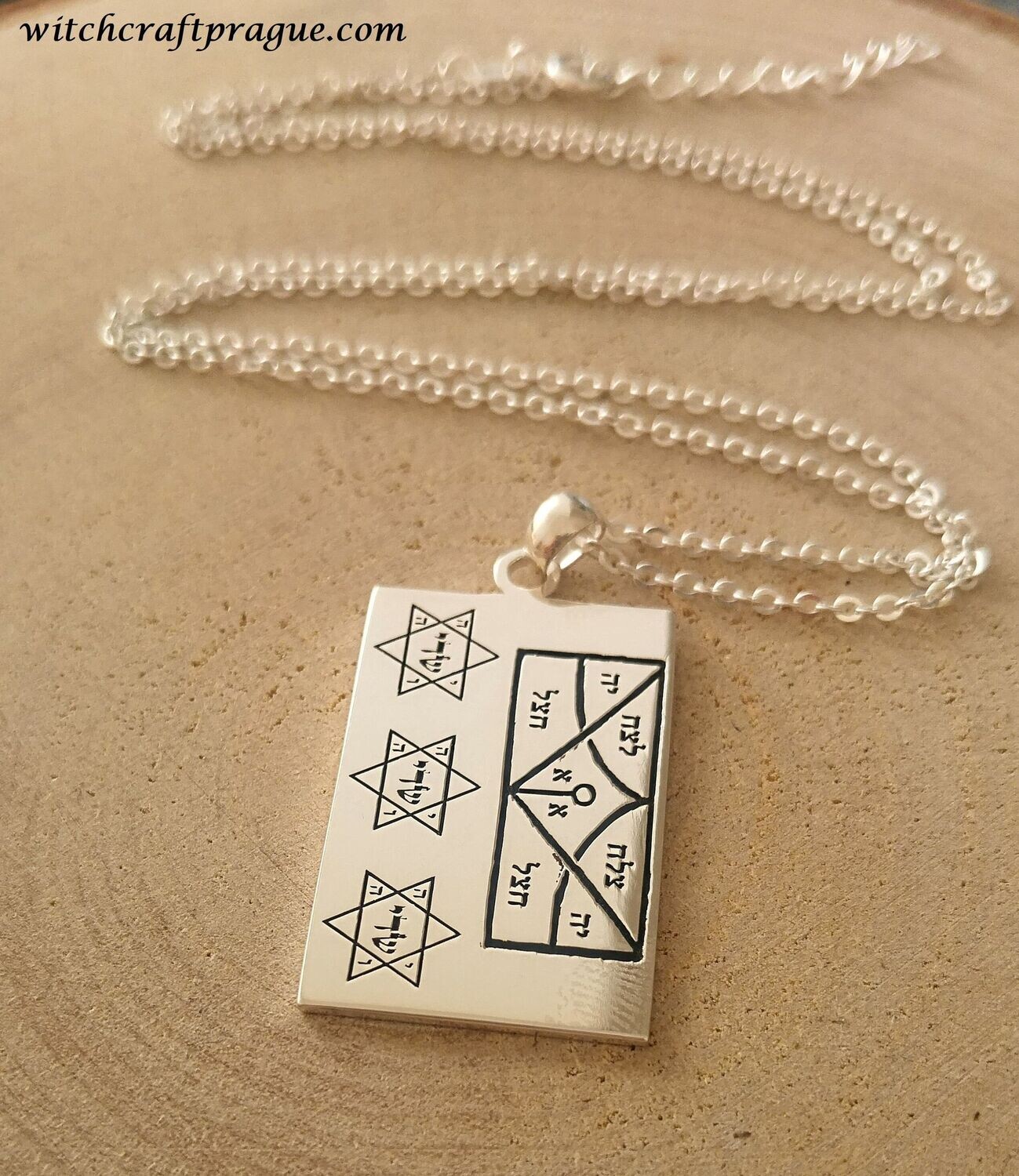 Angel Raziel success amulet necklace, Material: 925 Silver