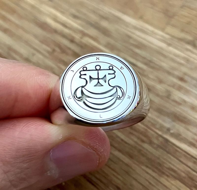 Witchcraft Agares sigil ring Goetia