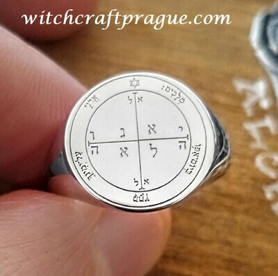 Fourth pentacle of mars Seal of Solomon ring Fourth pentacle of mars Seal of Solomon ring