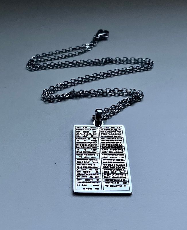 The code of Hammurabi necklace amulet