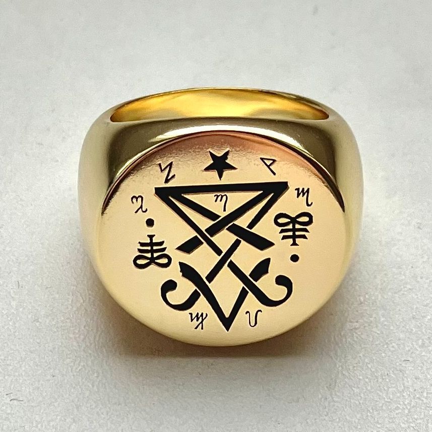 Lucifer Sigil ring amule