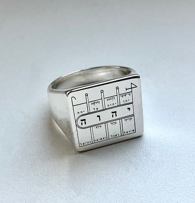 First Pentacle of the Moon seal of Solomon ring