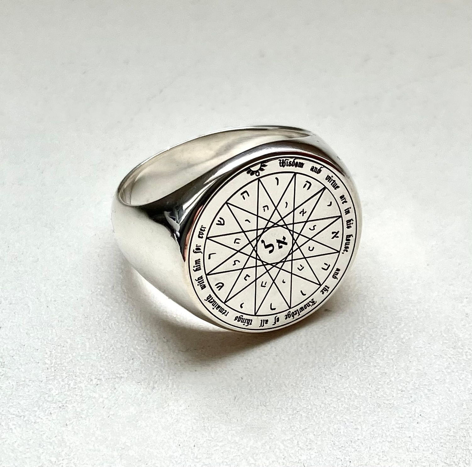 Fourth Pentacle of Mercury seal of Solomon ring Fourth Pentacle of Mercury seal of Solomon ring