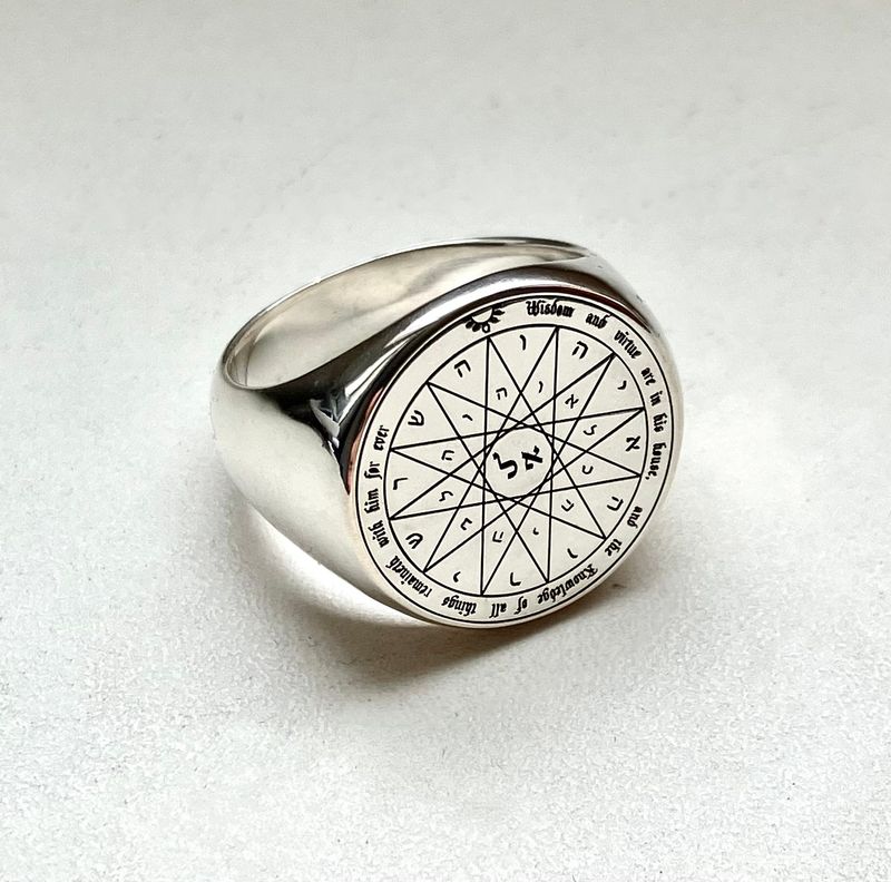 Fourth Pentacle of Mercury seal of Solomon ring Fourth Pentacle of Mercury seal of Solomon ring