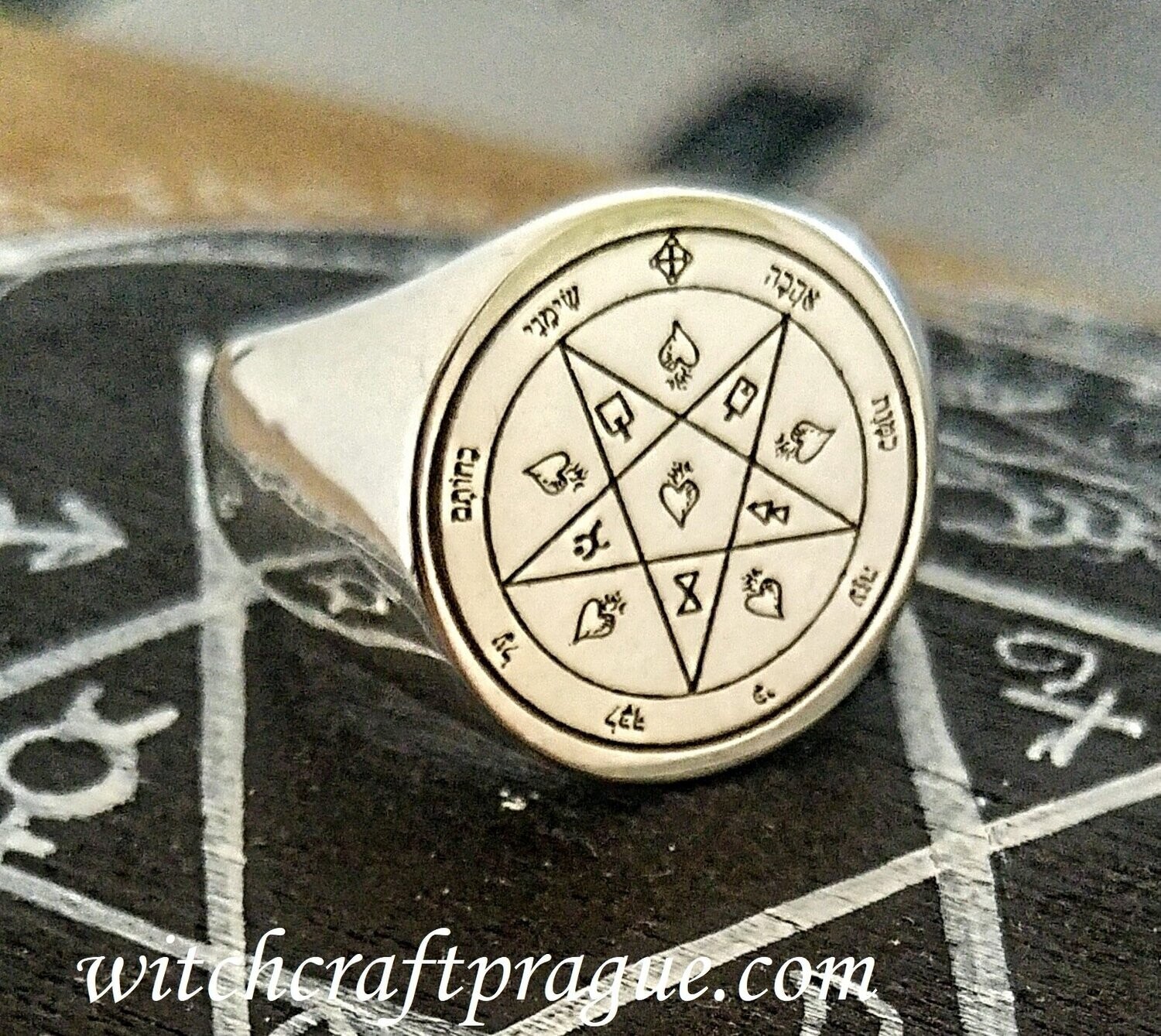 Amulet for love and attraction seal of Solomon ring Amulet for love and attraction seal of Solomon ring, Material: 925 Silver