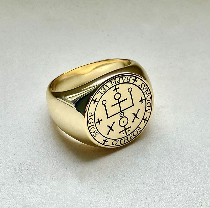 Witchcraft Archangel Raphael sigil ring amulet Witchcraft Archangel Raphael sigil ring amulet
