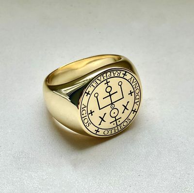 Witchcraft Archangel Raphael sigil ring amulet Witchcraft Archangel Raphael sigil ring amulet