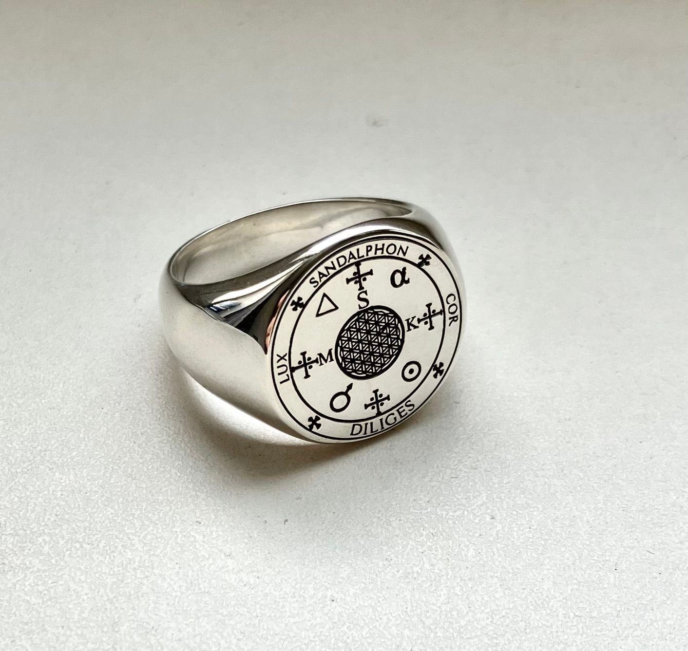 Archangel Sandalphon sigil ring Archangel Sandalphon sigil ring, Material: 925 Silver