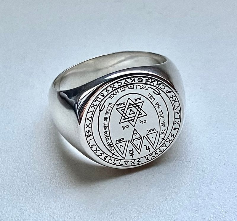 Witchcraft fertility seal ring Alchemy amulet Wicca talisman