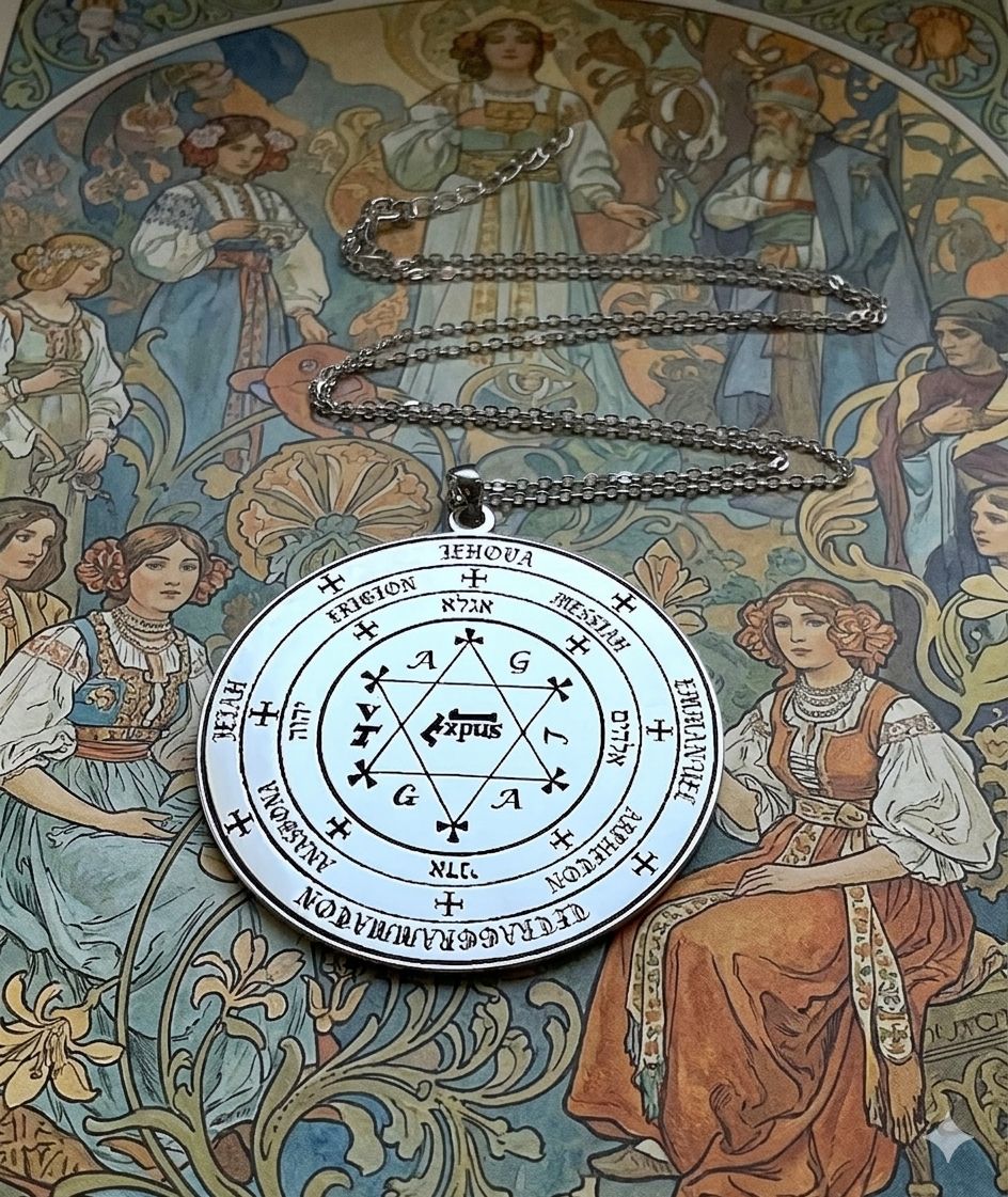 Grand pentacle of Solomon talisman,lesser key