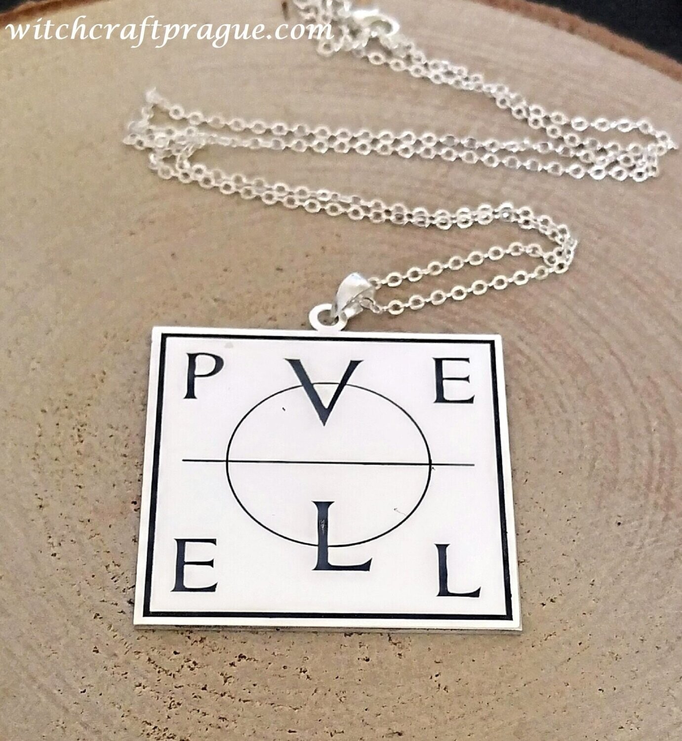 John Dee PELE necklace Enochian talisman, Material: 925 Silver