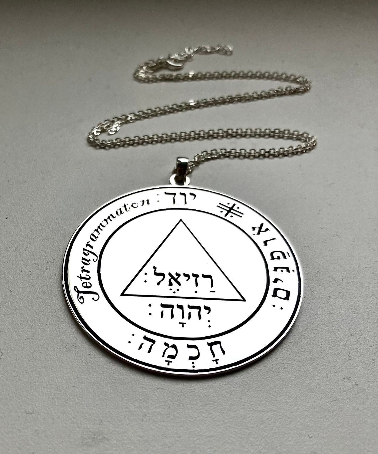 True seal of archangel Raziel, Material: 925 silver