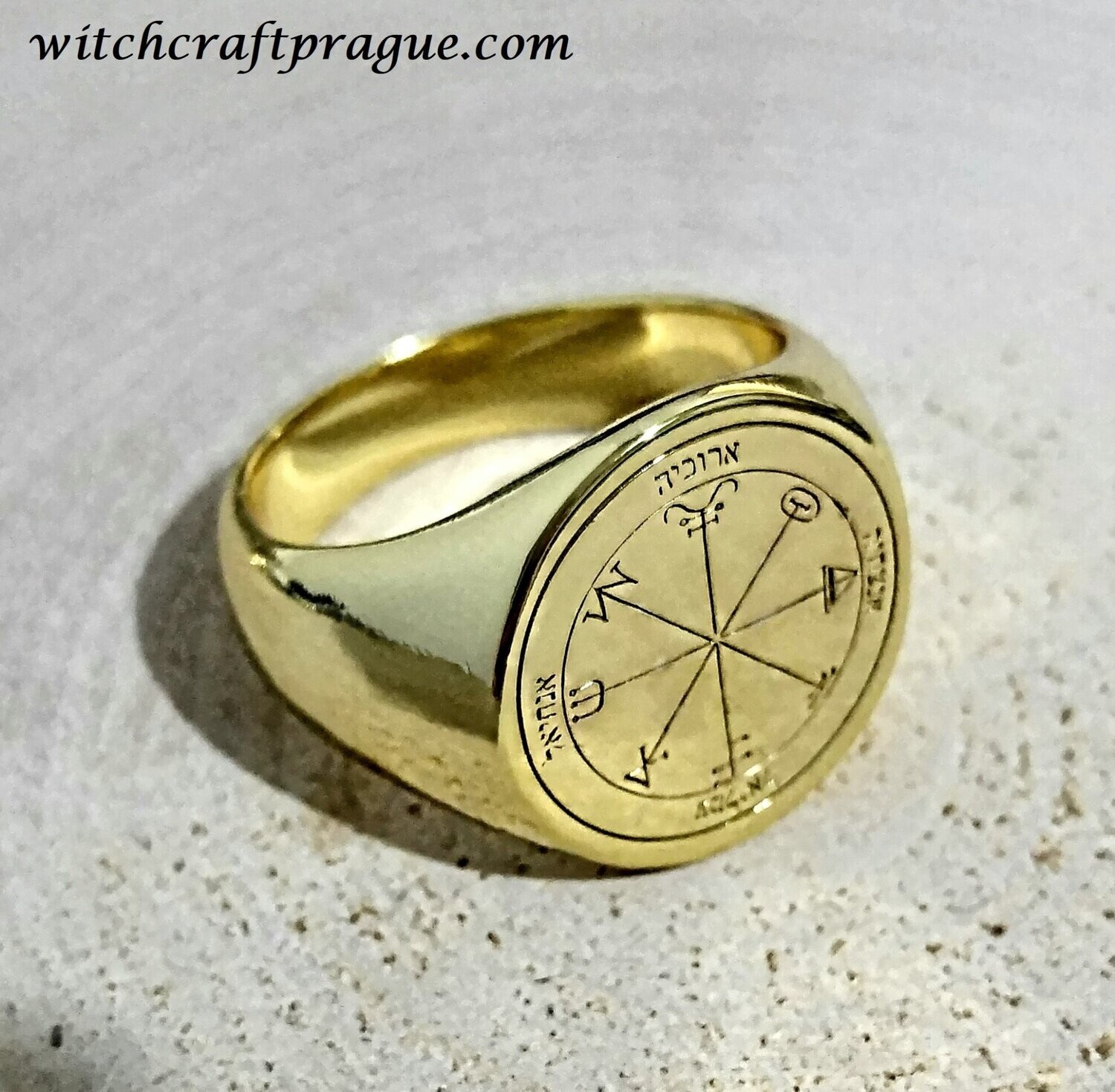Third Pentacle of Saturn ring key of Solomon amulet Third Pentacle of Saturn ring key of Solomon amulet, Material: Gold plated