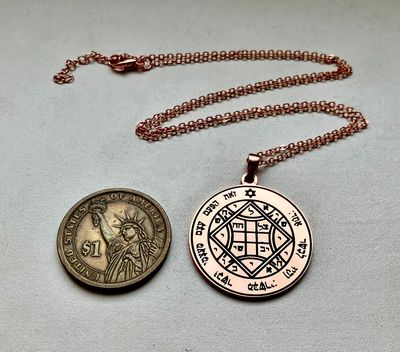 Witchcraft Fourth Pentacle of Venus necklace seal of Solomon amulet