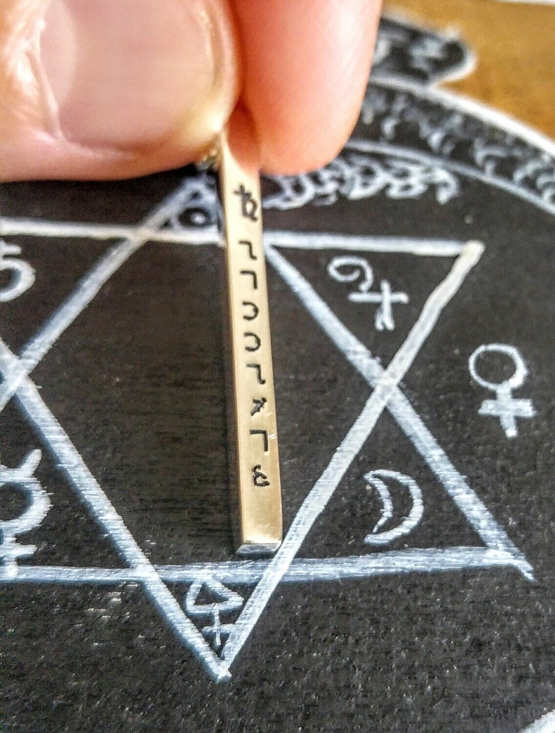 Alchemy necklace your name in the Angels language Enochian witchcraft, Material: 925 Silver