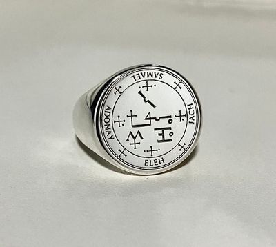 Witchcraft archangel Samael sigil ring alchemy talisman Witchcraft archangel Samael sigil ring alchemy talisman