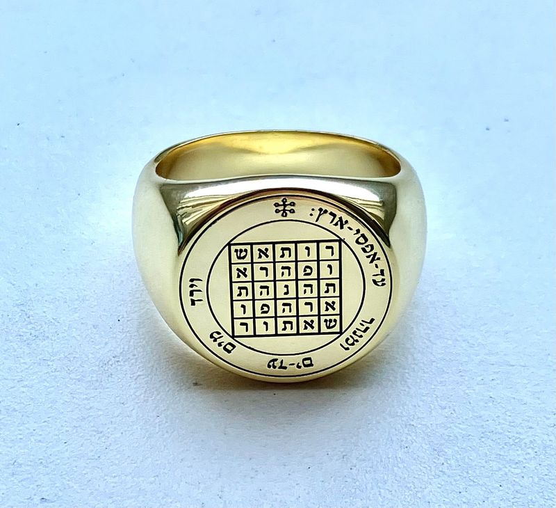 Witchcraft Second Pentacle of Saturn ring amulet seal lesser key