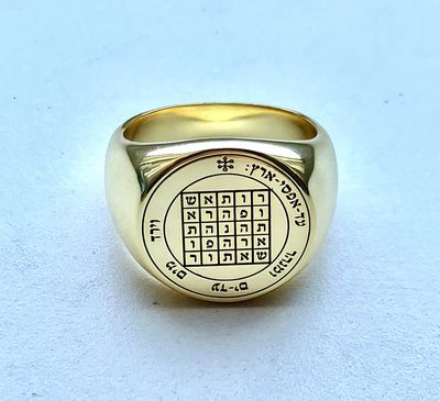 Witchcraft Second Pentacle of Saturn ring amulet seal lesser key