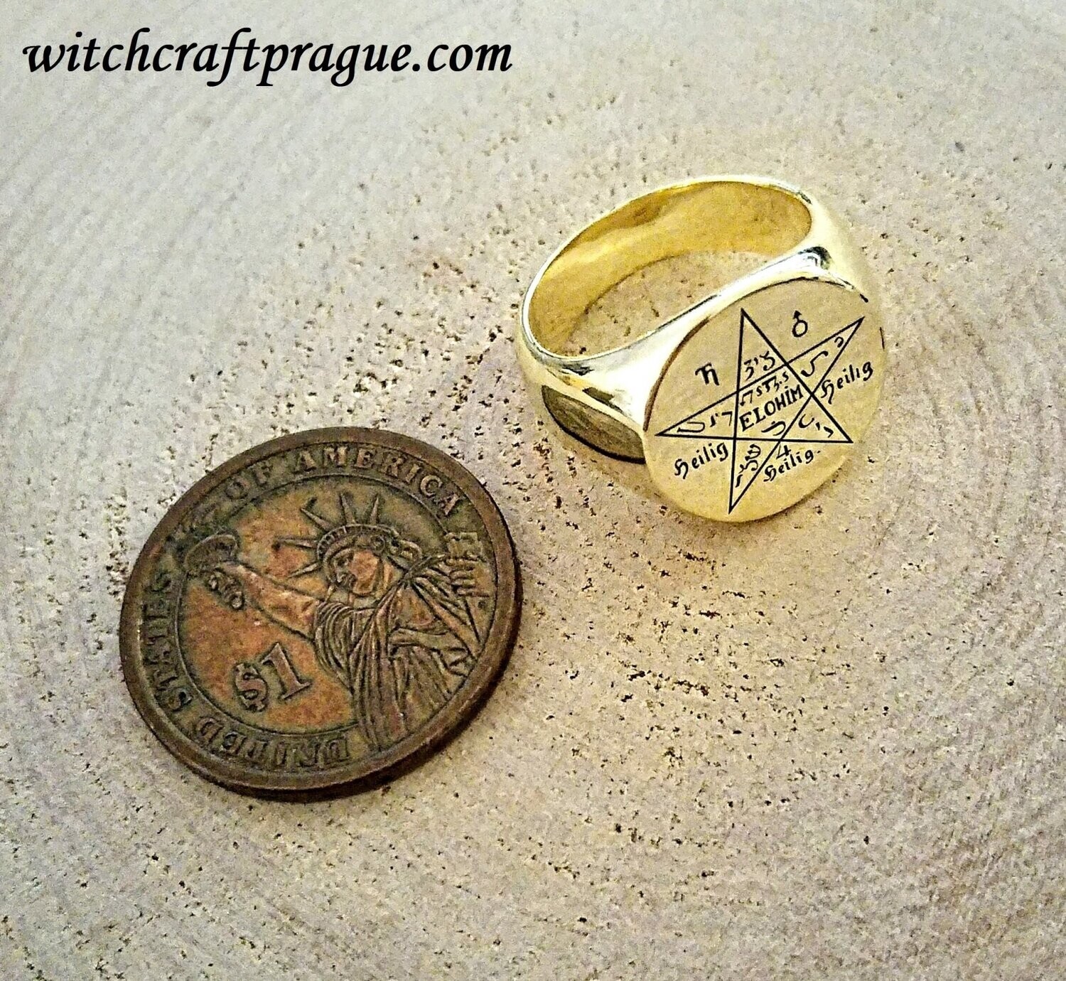 Pentacle of the God protection amulet Pentacle of the God protection amulet, Material: Gold plated