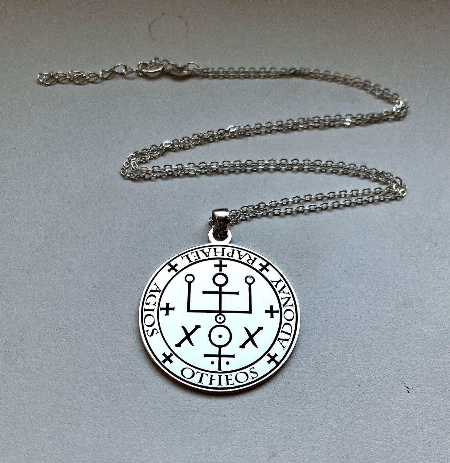 Witchcraft Archangel Raphael sigil necklace amulet