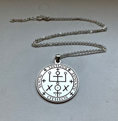Witchcraft Archangel Raphael sigil necklace amulet