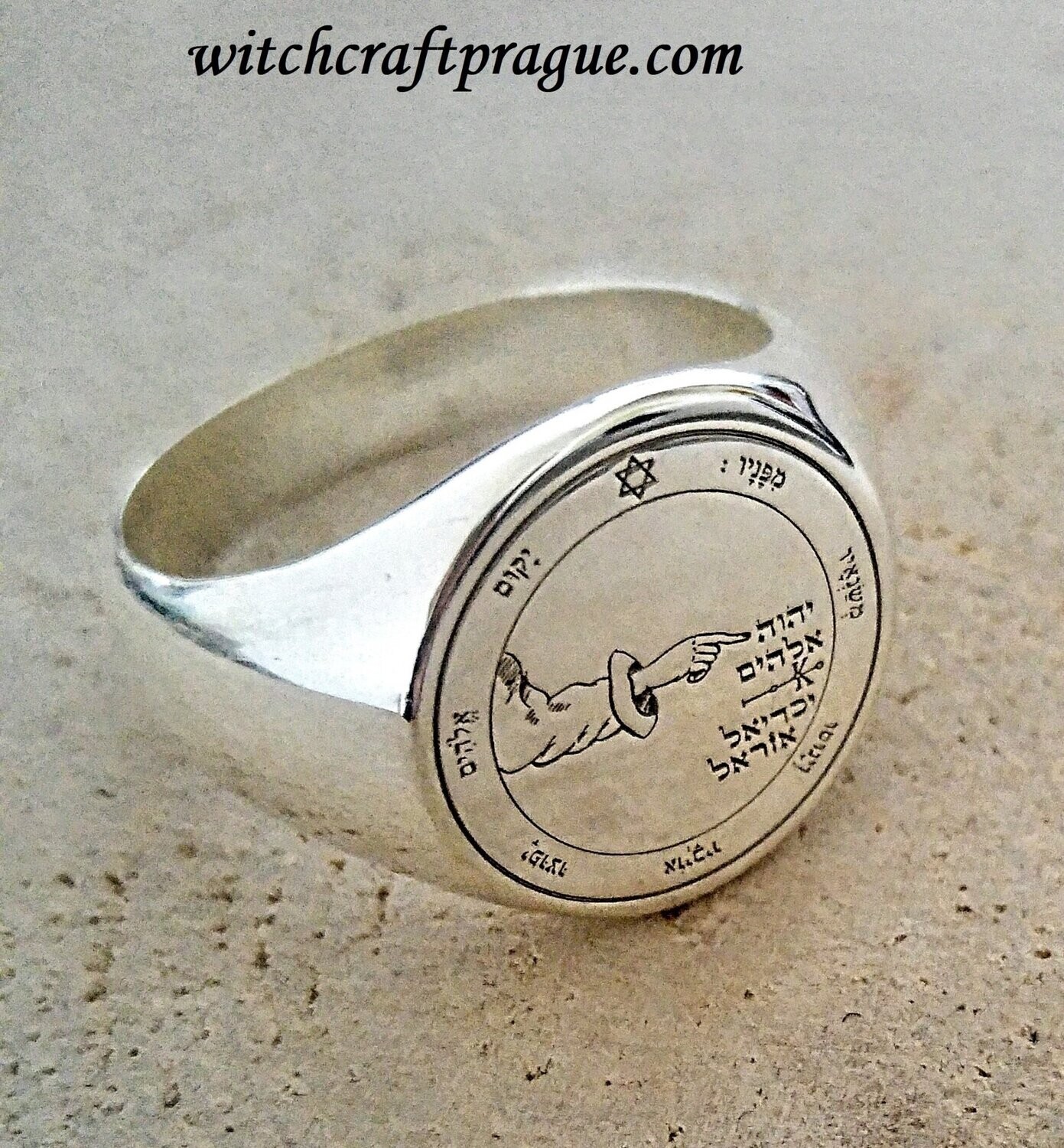 Fifth Pentacle of the Moon seal of Solomon ring Fifth Pentacle of the Moon seal of Solomon ring