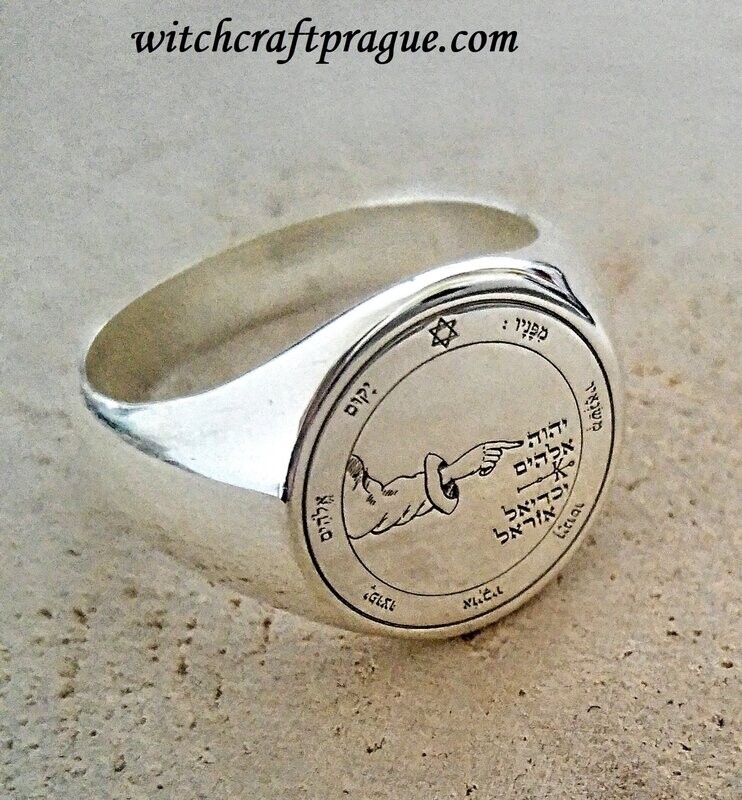 Fifth Pentacle of the Moon seal of Solomon ring Fifth Pentacle of the Moon seal of Solomon ring