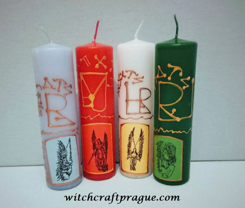 Archangels spell candle, witchcraft ritual, love magic Archangels spell candle, witchcraft ritual, love magic