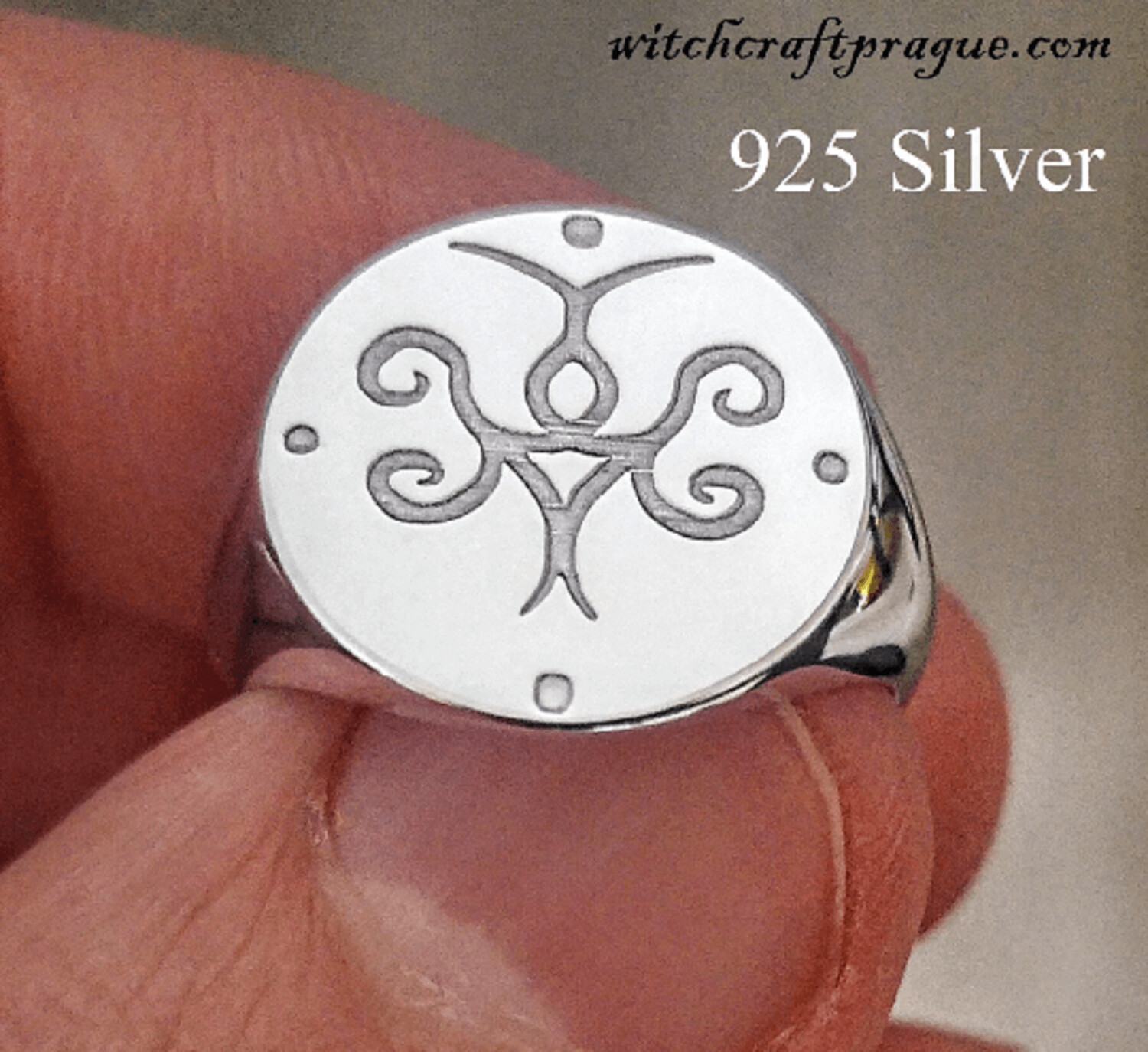 Chaos magick amulet ring, Material: 925 Silver