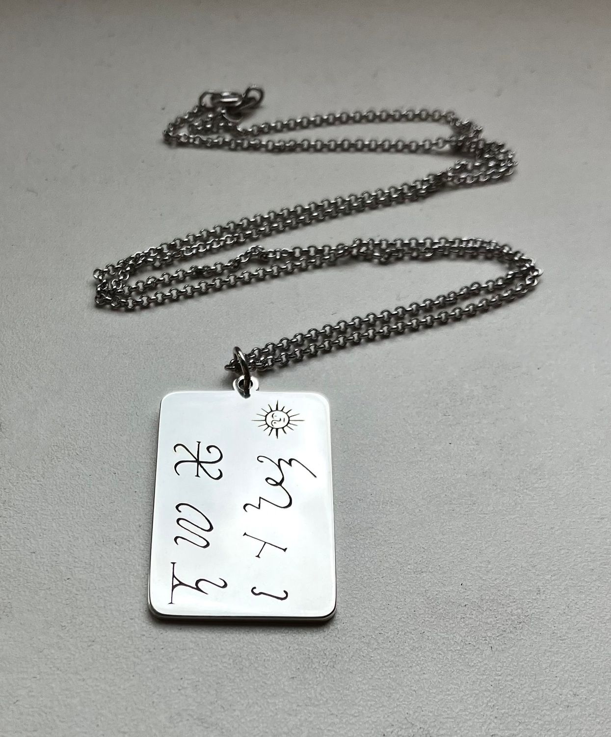 Angel of Love and joy amulet necklace alchemy Angel of Love and joy amulet necklace alchemy, Material: 925 Silver