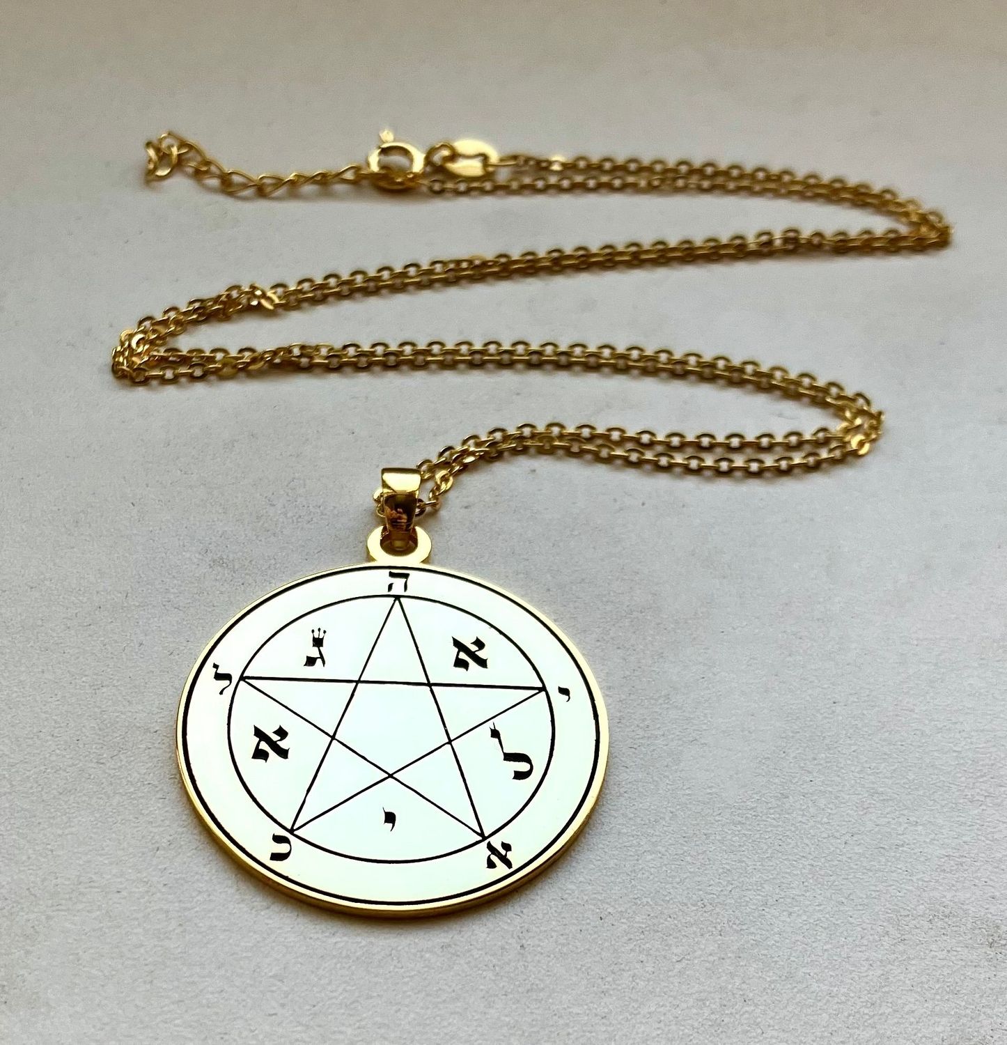 First Pentacle of Mercury necklace amulet 999 silver