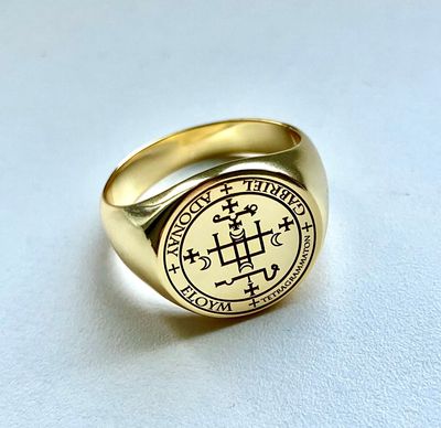 Archangel Gabriel sigil ring witchcraft amulet Archangel Gabriel sigil ring witchcraft amulet