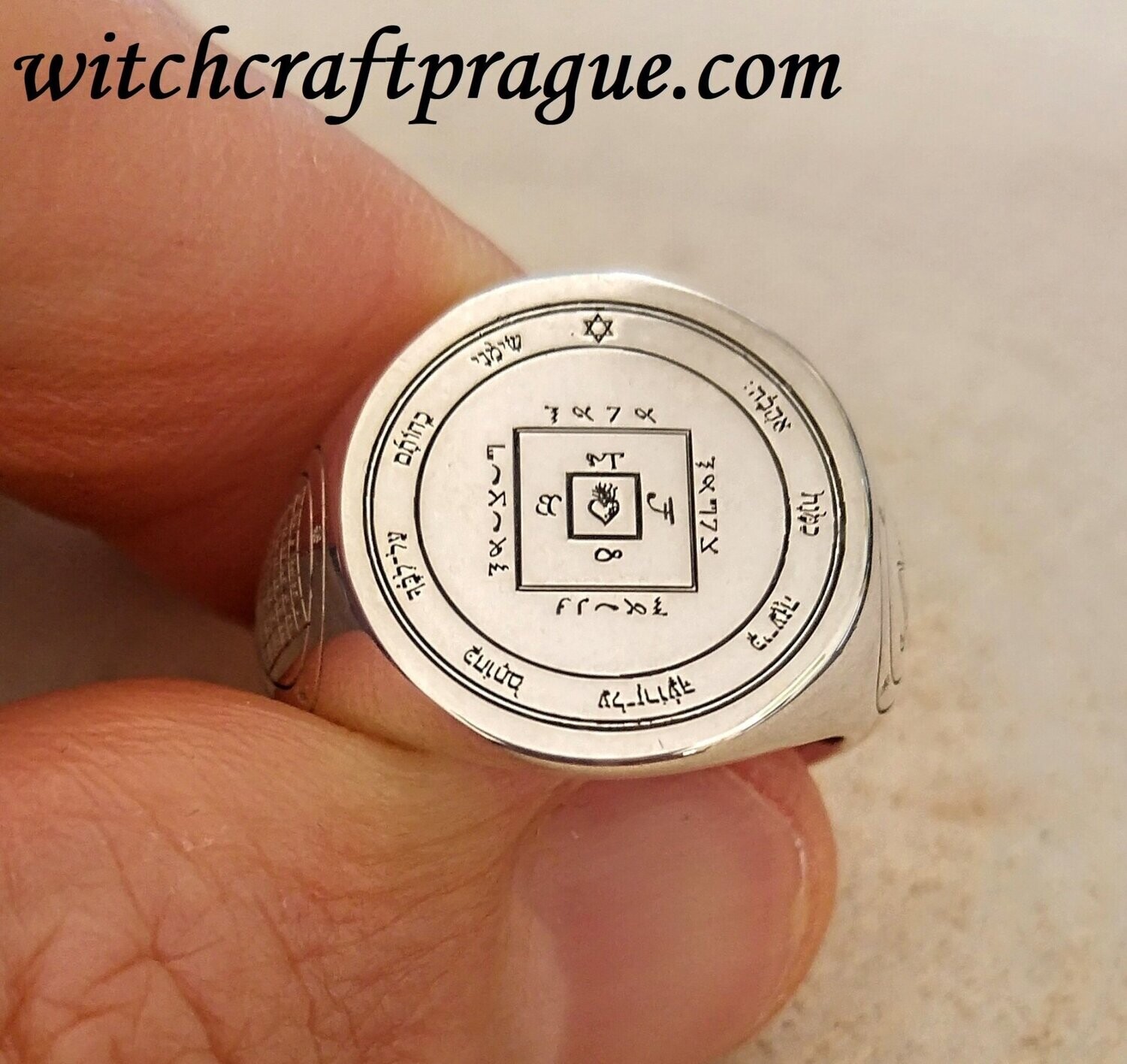 Amulet for love and attraction seal of Solomon ring Amulet for love and attraction seal of Solomon ring, Material: 925 Silver