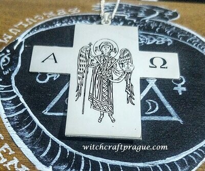 Archangel Raphael cross necklace amulet