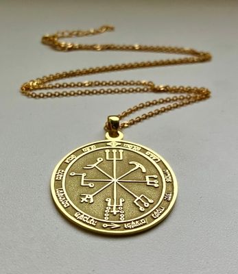 Seal of Solomon pentacle of Mars protection necklace amulet