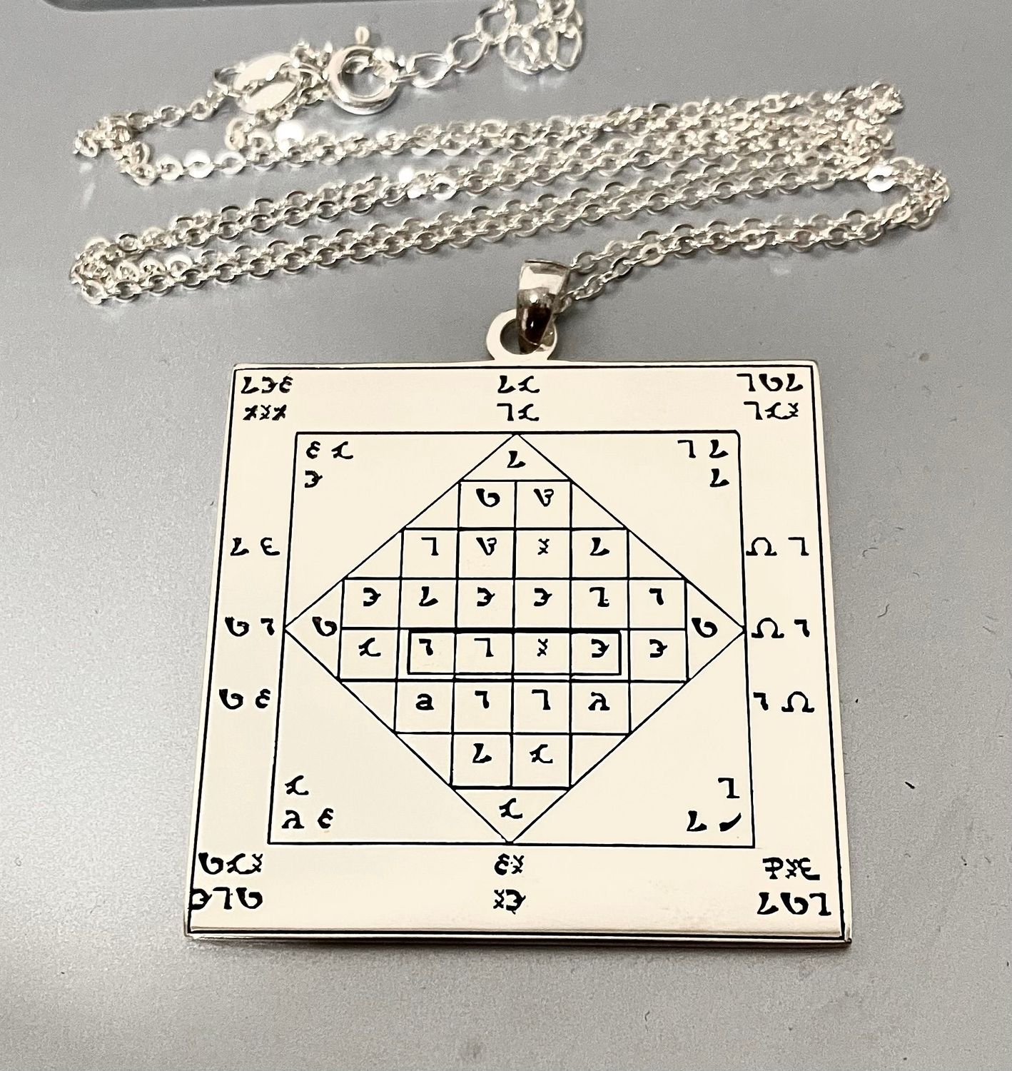 The Enochian lamen of John Dee necklace