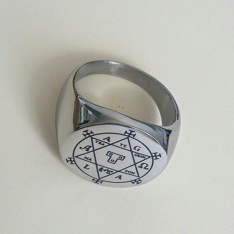 Hexagram of Solomon, goetia ring, witchcraft protection amulet, big size Hexagram of Solomon, goetia ring, witchcraft protection amulet, big size