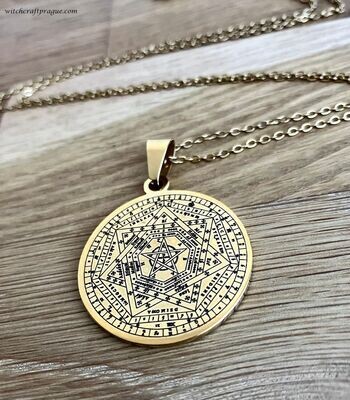 Enochian Sigillum Dei Aemeth necklace, grand pentacle Enochian Sigillum Dei Aemeth necklace, grand pentacle