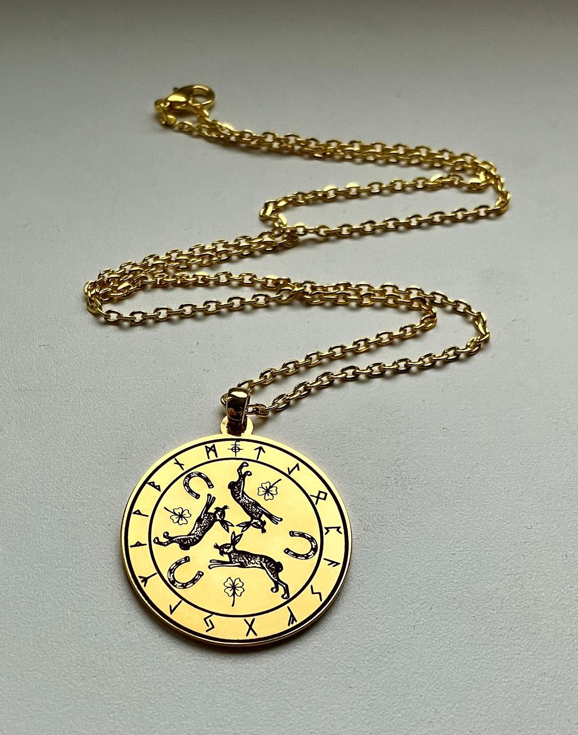 Lucky Charm Necklace, Fortune and Positive Energy amulet