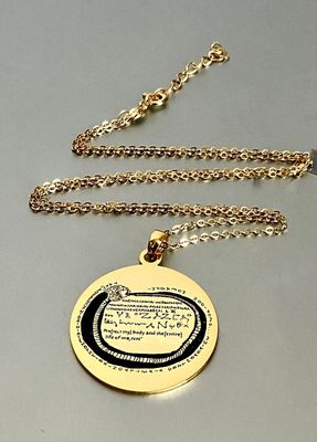 Greek magical papyrus protection amulet necklace