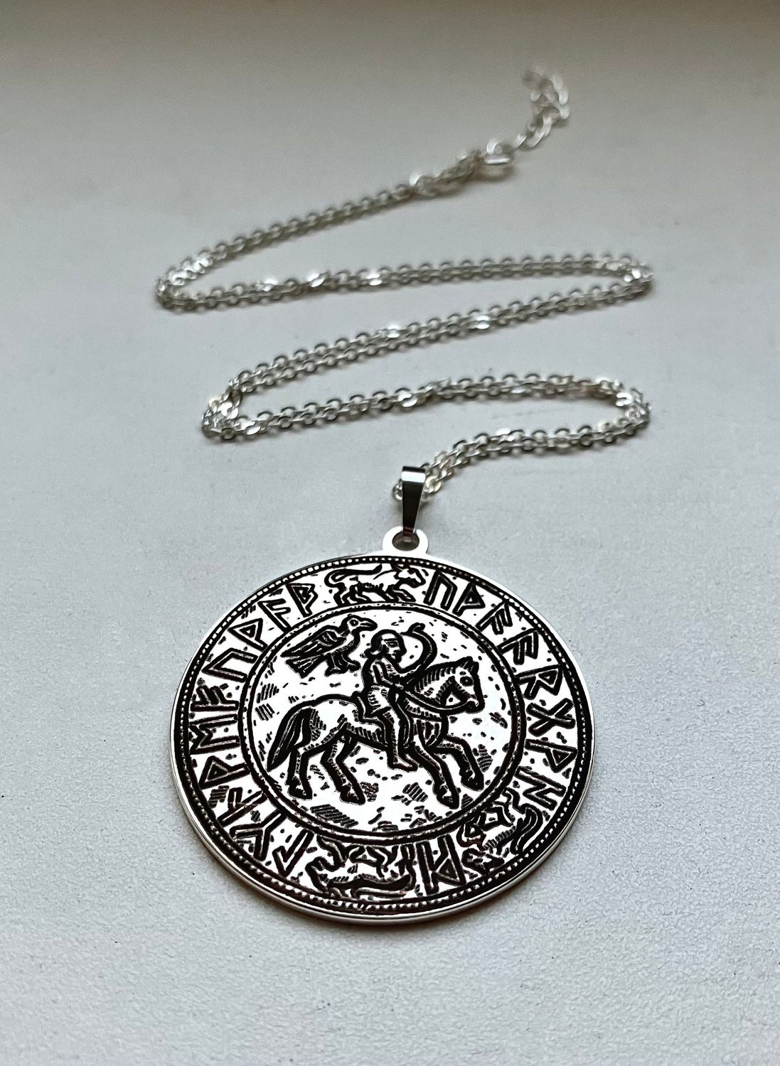 Bracteate Norse rune protection talisman