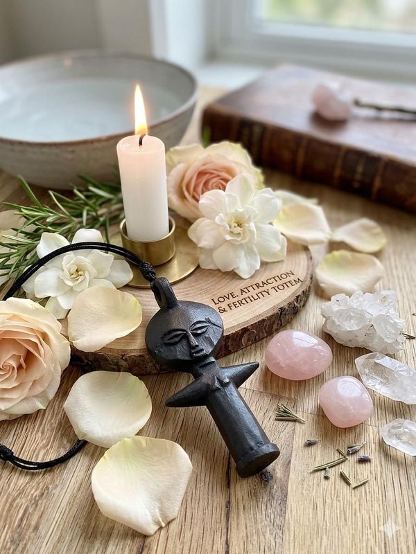 Love attraction and fertility totem, witchcraft amulet