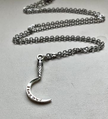 Saturn Planetary Sickle Necklace Occult Talisman Saturn Planetary Sickle Necklace Occult Talisman