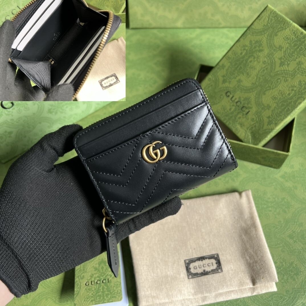 Marmont Matelassé Zip Card Case