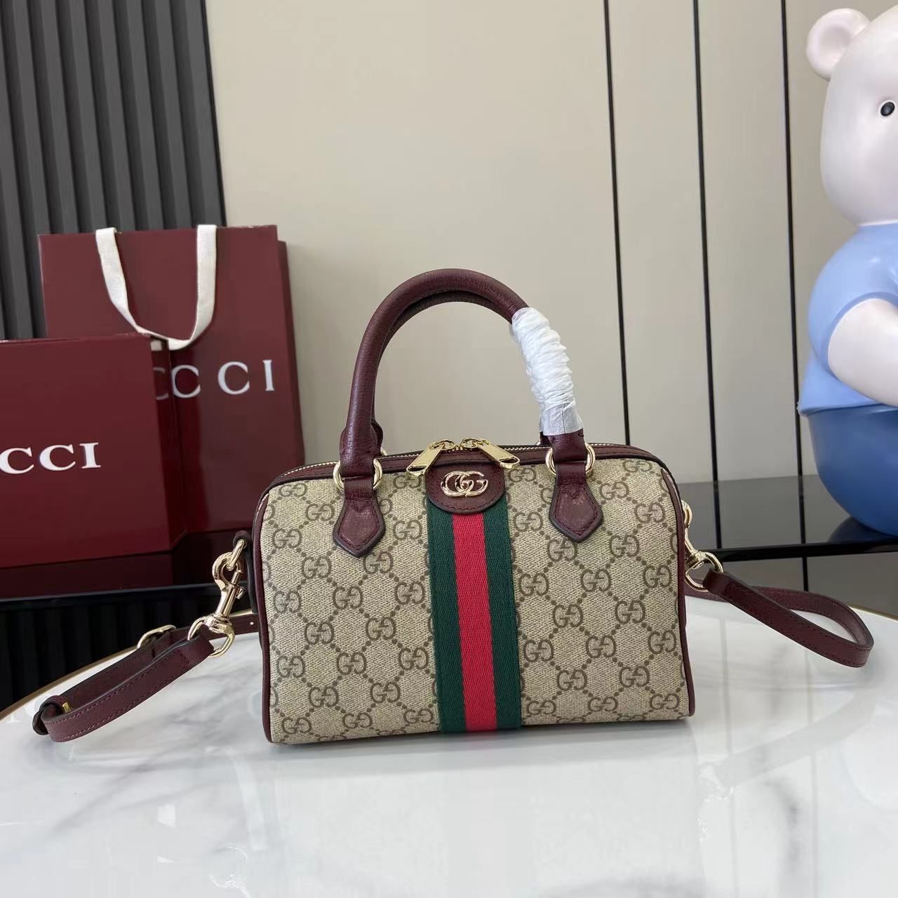Ophidia Small Boston Bag