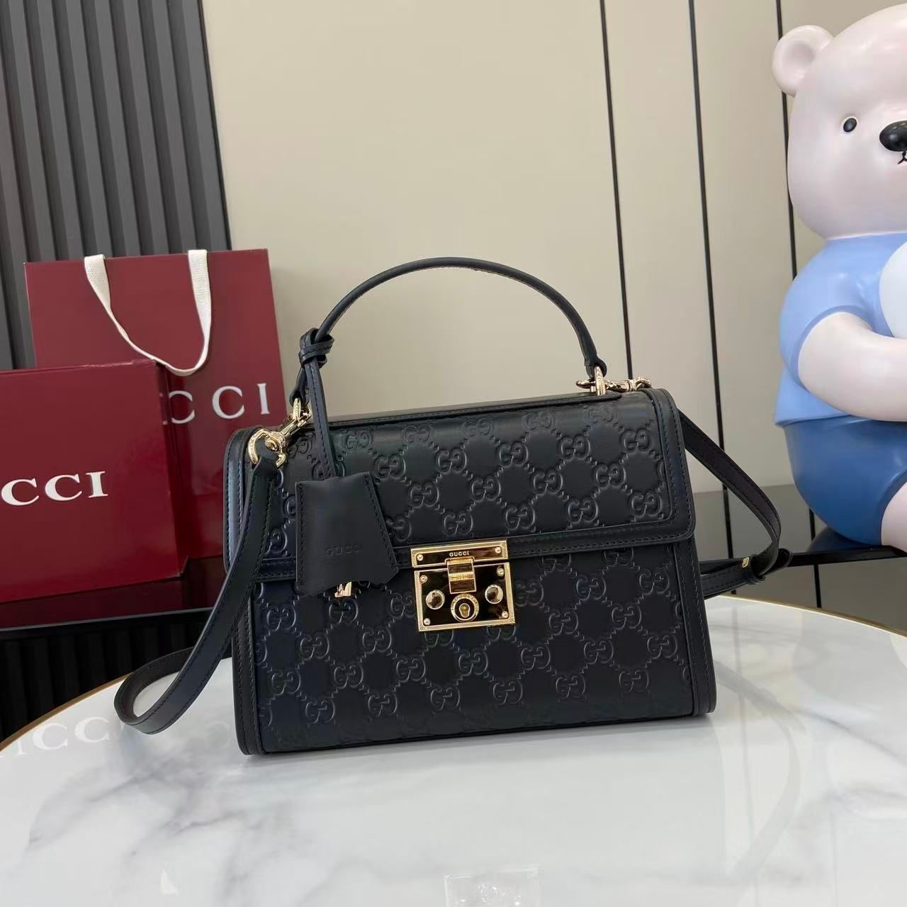 Padlock Medium Top Handle Bag