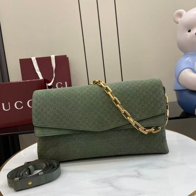 Large Shoulder Bag With Chain