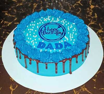 Blue icing cake for dada