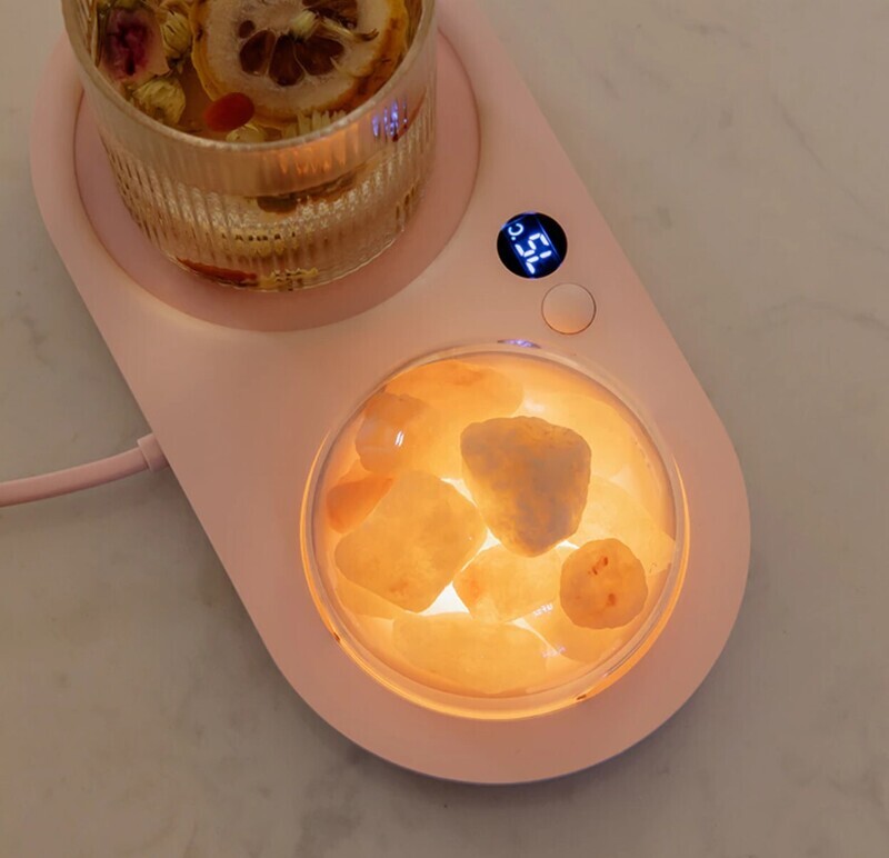 Salt Crystals for Essential Oil Diffusion Multicolor Mug Warmer with Night Light